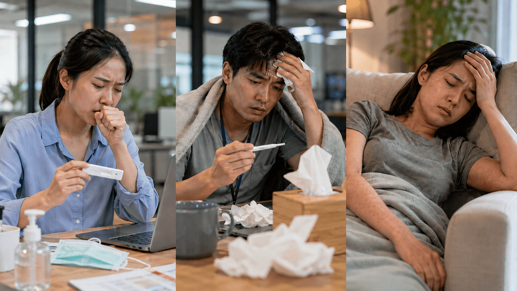 เปรียบเทียบชัดๆ! โควิด ไข้หวัดใหญ่ ไข้เลือดออก อาการต่างกันอย่างไร